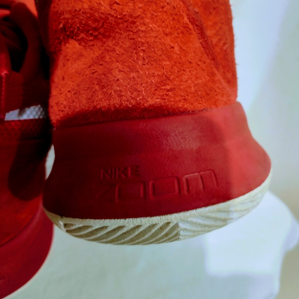 NIKE University Red, Grey & White Baskeball Shoes - Picture 10 of 15